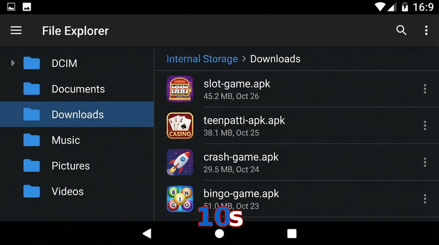 Main screen of 10S gameapk page for PK players